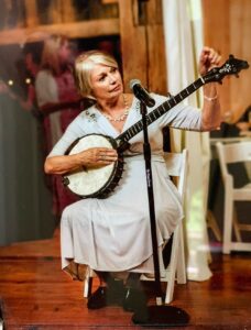 Sarah performing one of her originals at a family wedding!